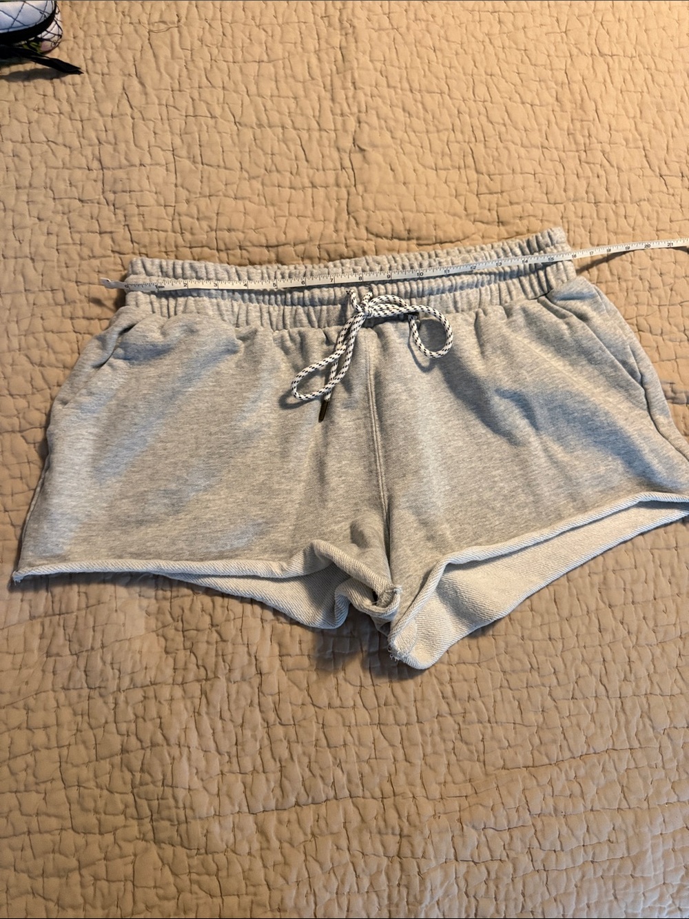 Parke Light Gray Athletic Lounge Shorts with Drawstring